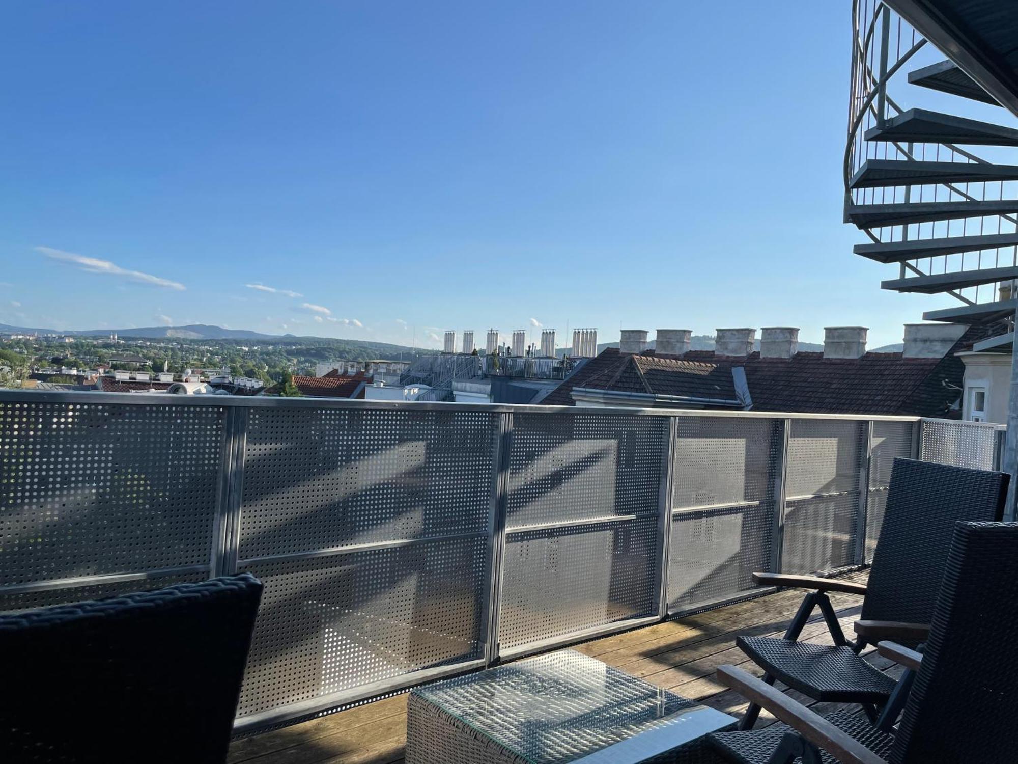 Rooftop Terrace- Panoramablick Ueber Wien Lejlighed Eksteriør billede
